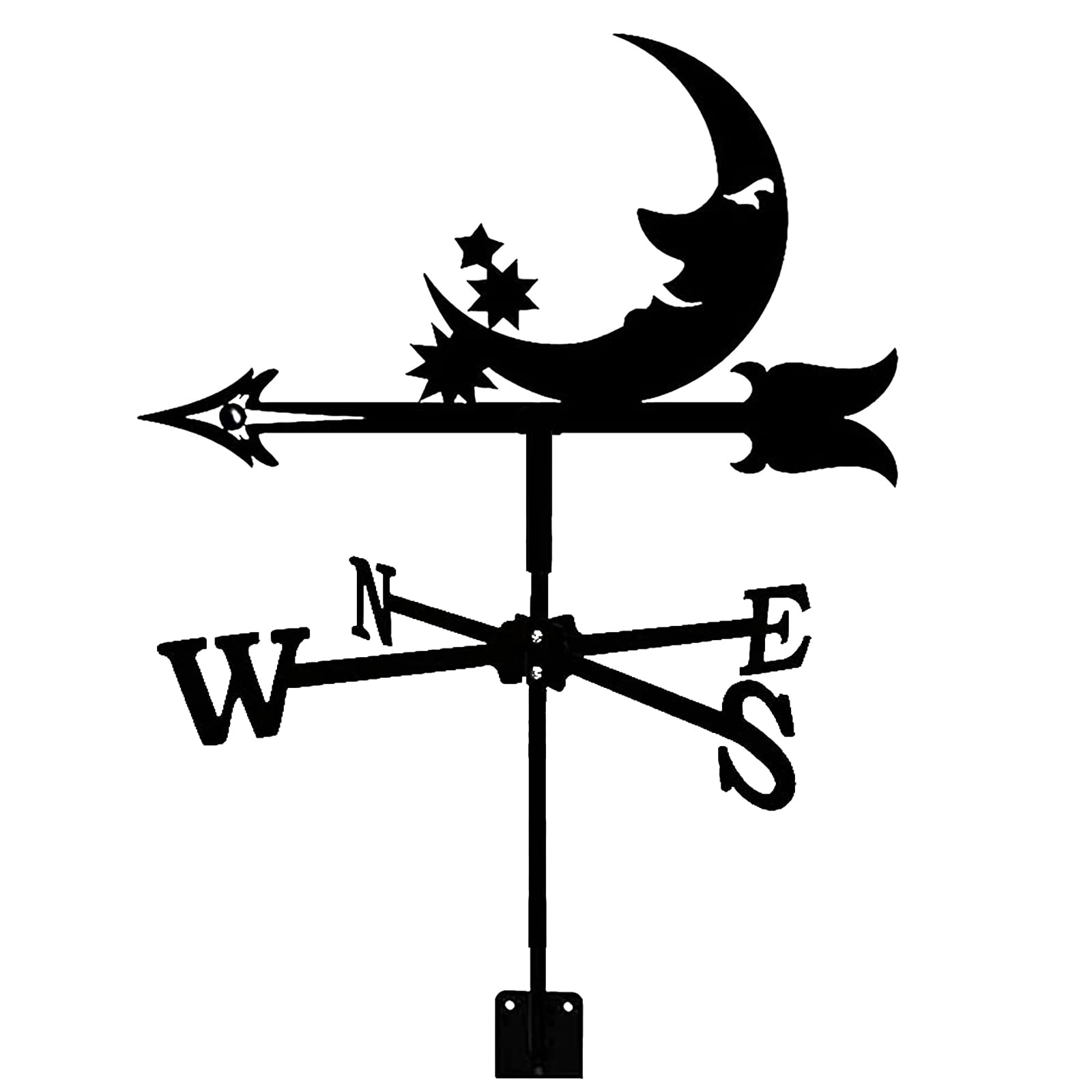 TAXXII wind vane Weathervane Roof Mount Weather Vane Yard Garden Scene Decor Wind Direction Indicator with Ornament Weathercock Measuring Tool (A)