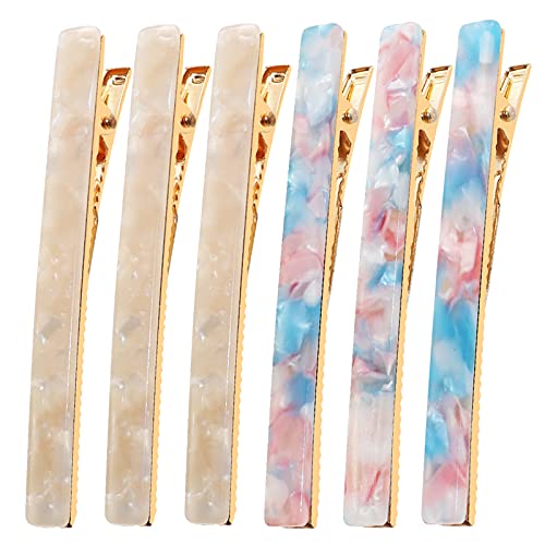 Cobahom 6 Pcs Duckbill Hair Clips, Acrylic Resin Hair Clip Metal Duck Teeth Hair Pins Chic Tortoise Shell Hair Barrettes For Thick Hair cover