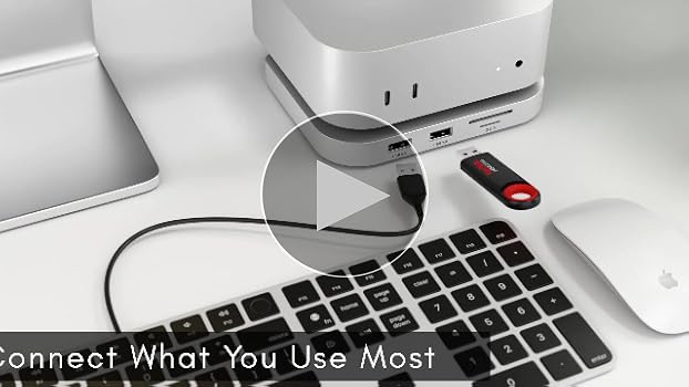 Amazon.com: Macally Mac mini M4 Dock and Stand, Mac mini M4 Hub