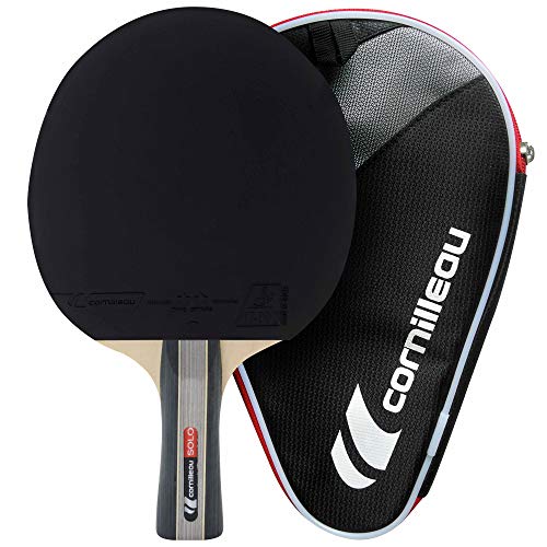 Cornilleau Pack Solo Raquette + Housse Ping Pong – Raquette Tennis De Table Vitesse 5 Effet 5 Contrôle 9, Idéal Débutant & Loisir