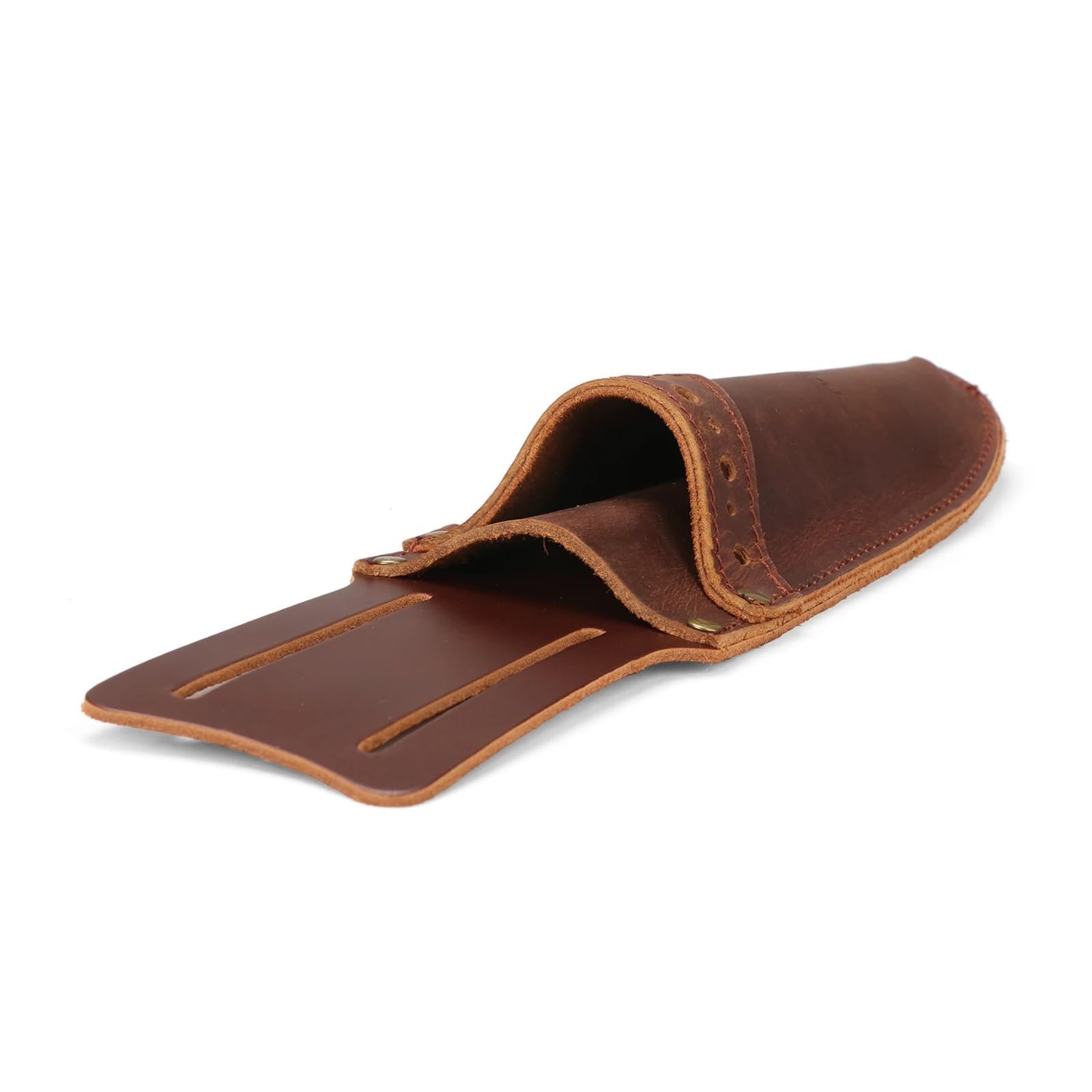 Secateur Holster Pinze da giardinaggio in pelle Custodia Coltello Tasca in vita Cesoie potatura Pruner Fodero Fondina Marrone con passante for cintura