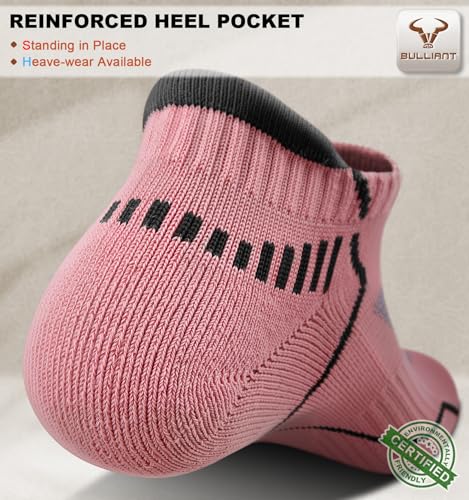 Image of BULLIANT Men Running Ankle Socks 6Pack-Cushioned Support-Low Cut No Show
