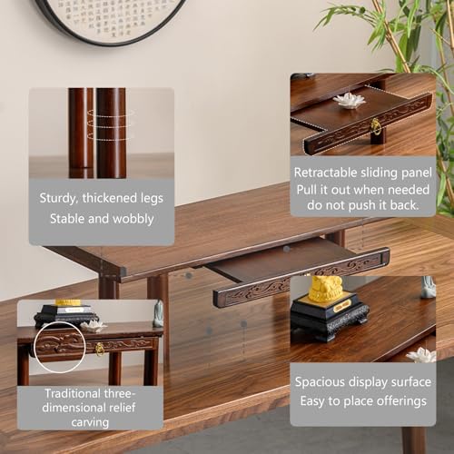 Santuario y Altar Budista Premium - Mesa de Meditación de Bambú con Acabados Artesanales 4