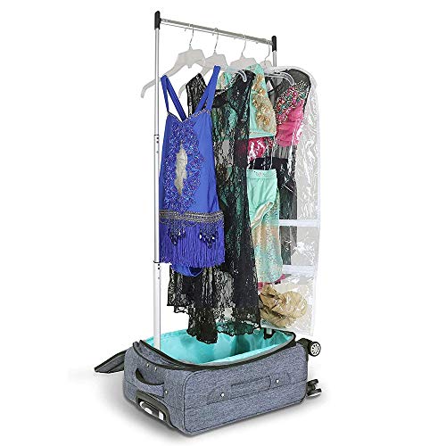 Mavii Costume Rack Carry-On Luggage with Spinner Wheels, Gray