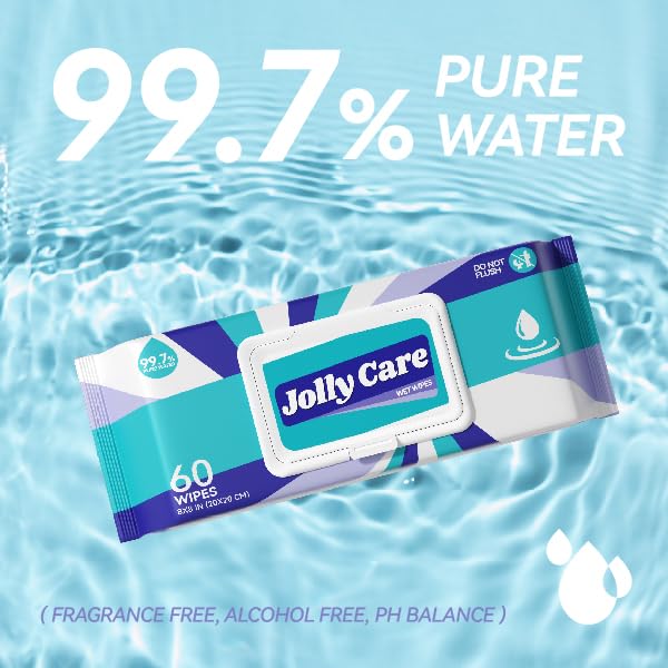 Miniatura 4 de Toallitas húmedas para adultos, toallitas para manos y cuerpo, sin perfume, sin fragancia, sin alcohol, 99% agua pura EDI, 4 paquetes abatibles (240