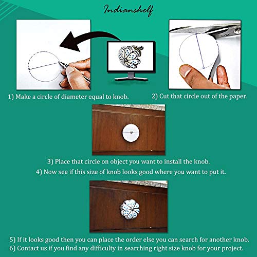 Indianshelf 2 Piece Dresser Knobs Handmade Vintage Multicolor Knobs For Cabinet Wardrobe Antique Iron Drawer Pulls Dragonfly Cabinet Knobs #TOP7