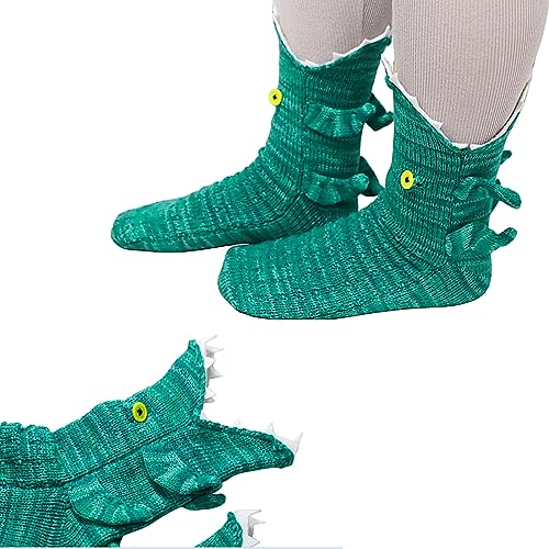 Image of LOLAT Novelty Animal Socks Knit Shark T-Rex Dinosaur Alligator Croc Sock for Christmas Gifts Creative Home Warm