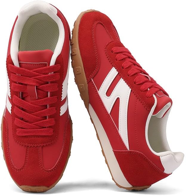 Sneakers for Women Retro Fashion Trendy Sneakers with Foam Insole Casual Shoes for Walking Tennis Classic Non-Slip Comfort Shoes