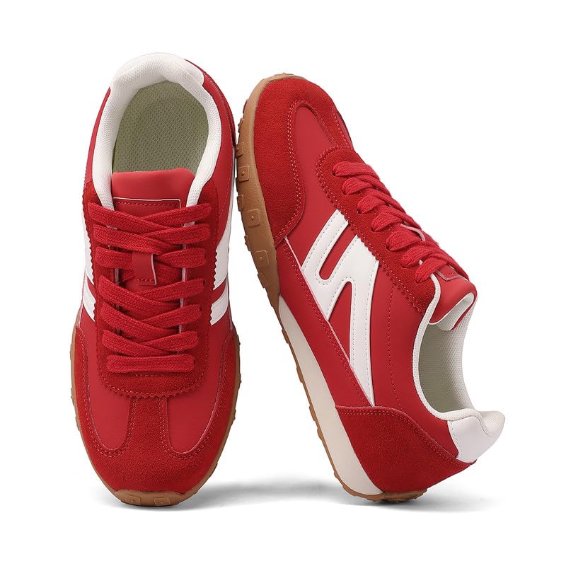 Red Sneakers for Women Retro Fashion