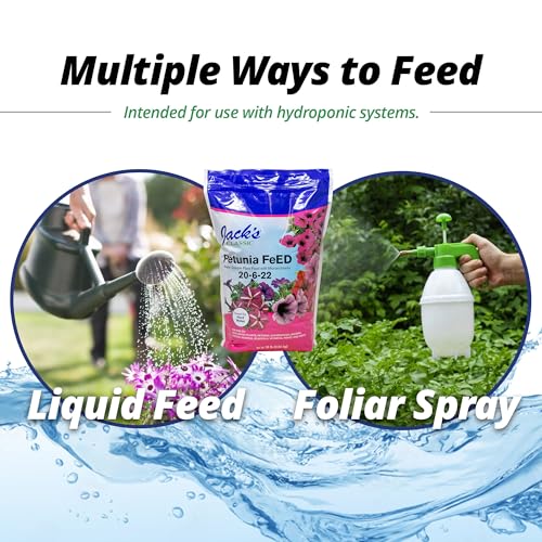 Image of Jack's Classic 20-6-22 Petunia Feed Water-Soluble Fertilizer with Micronutrients, 10lbs - Provides Lush Green Annuals