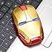 VSVABEFV Cool Wireless Mouse, 2.4 G Portable Ergonomic Optical Ironman Wireless Mouse with USB Receiver | for Notebook PC Laptop Computer MacBook | with 8G USB Flash Drive | 3 Adjustment Levels