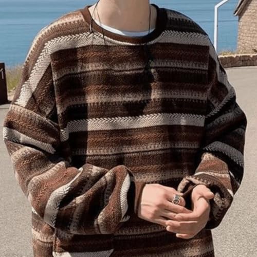 LRF Crew Neck Sweater Knit Sweater Striped Sweater Fall Sweaters Casual Sweater Vintage Sweater Trendy Sweater2