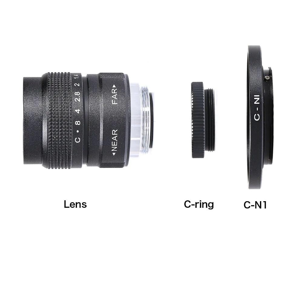 Amazon | 25mm F1.4 CCTV TV カメラレンズ + C-N1 マウント