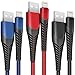Price comparison product image iPhone Charger Cable, 3Pack 3FT/1M Premium Nylon Lightning Cable iPhone Lead Fast Charging & Sync for iPhone 11 Pro Max/XS/XR/X/8/7/6/5, iPad iPod and More