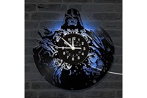 Darth Vader Illuminated Timepiece: Vinyl-Inspired Wall Clock and Nightlight
