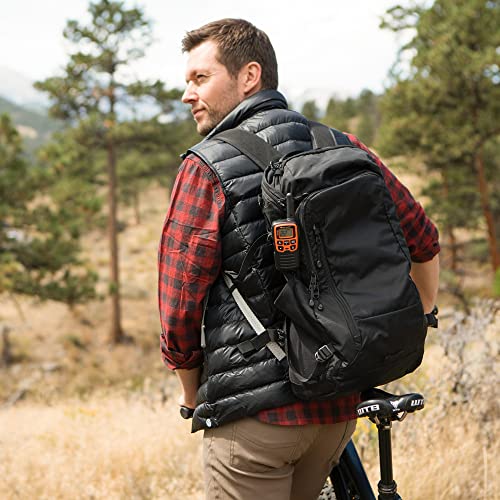 Midland- T51VP3 X-TALKER Spotting and Recovery Walkie-Talkie Long Range - FRS Two Way Radio for kids Caravanning with NOAA Weather Scan + Alert, 38 Privacy Codes - Black/Orange - 2 Pack - Image 3