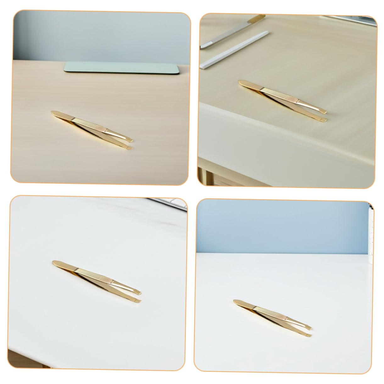 10 Pezzi Pinzette Sopracciglia in Acciaio Inossidabile Precise per Modellatura e Extension Compatto e per Depilazione e Incarniti Eleganti e Facili Trasportare