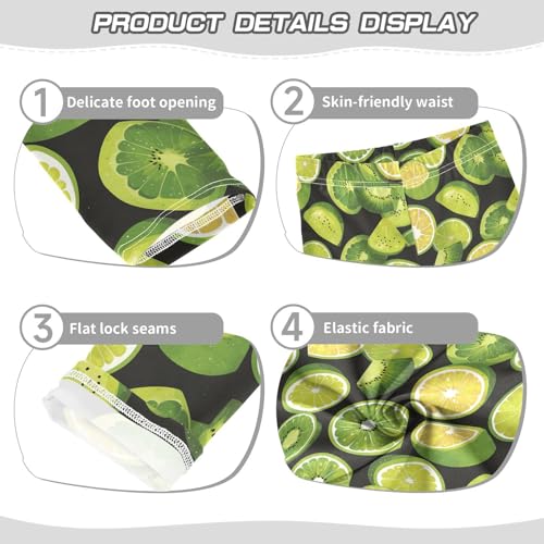 Green Kiwi Lime Little Girls Legging Casual Full Length Pants Running3