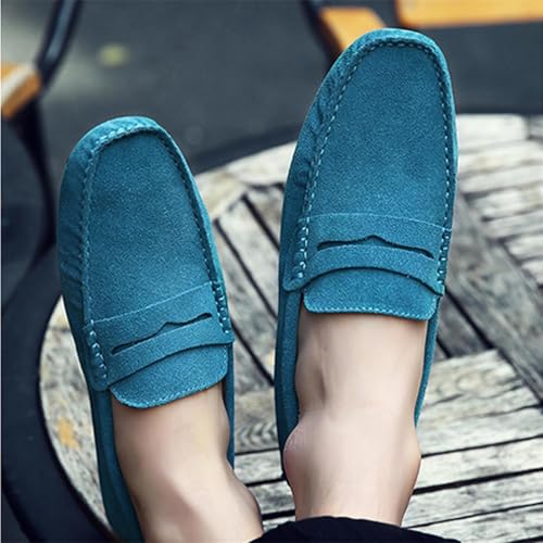 Image of PPXID Men's Dress Loafers Slip On Casual Shoes Lightweight Soft Penny Loafers Suede Driving Boat Shoes Moccasins
