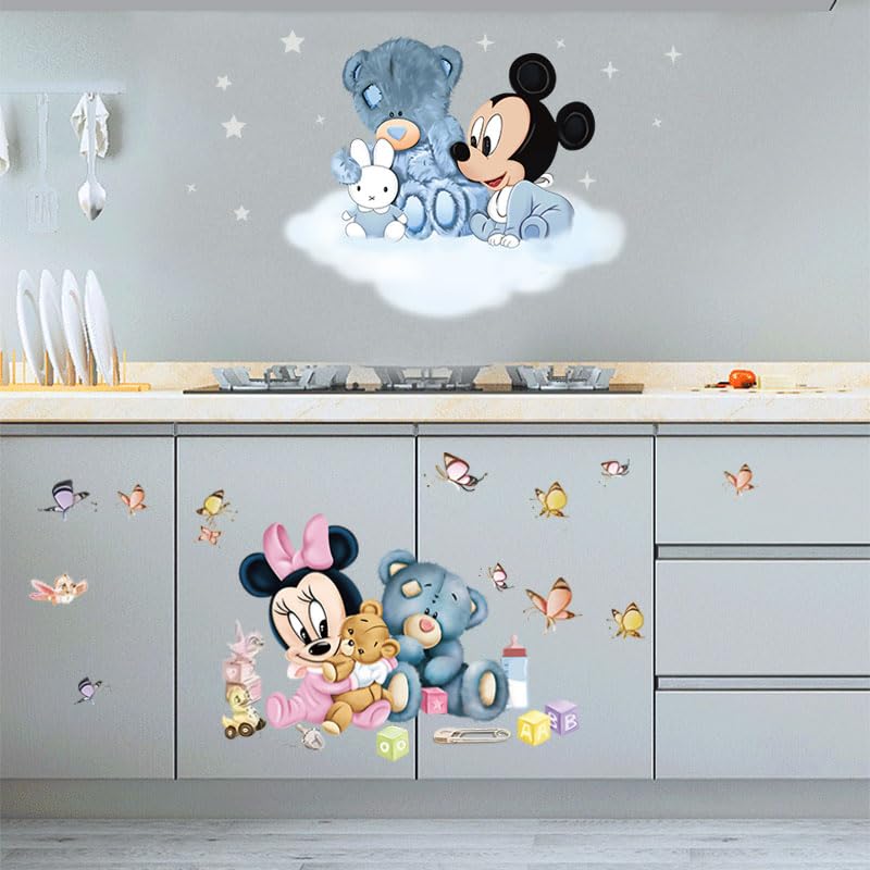 Kibi 3D Wandsticker Selbstklebend | 2 Blatt 40x80 Cm | Wasserdichte Wandtattoos Für Kinderzimmer & Büro