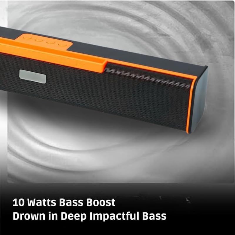 Image of Drumstone 𝟏𝟓 𝐘𝐞𝐚𝐫𝐬 𝐖𝐚𝐫𝐫𝐚𝐧𝐭𝐲 Bluetooth 20W Soundbar Speaker, Multi-Source Playback, Soundbar-Style Stereo, Integrated Compact Rechargeable Speaker Ideal for Indoor, Outdoor & Travel Use
