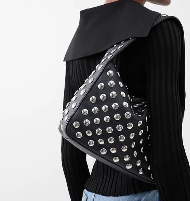 Studded Purses Y2k Shoulder Bag 90s Punk Women Small Shouder Purse Vegan Leather Designer Handbags Streetwear 2000s - Image 5