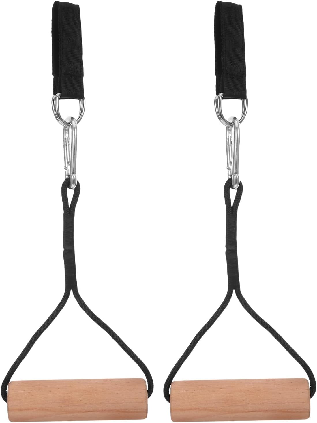 1 Pair Gymnastic Rings: Outdoor Strength Training Wooden Rings For Arm And Wrist Exercise – Fitness Equipment For Backyard And Gym Use