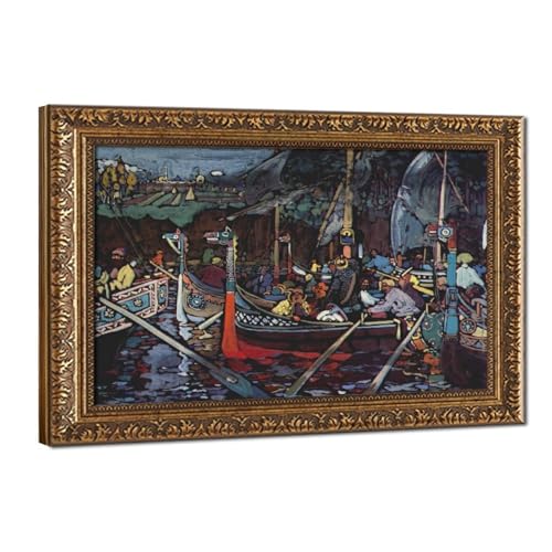 Toile Volga Song Wassily Kandinsky pour décoration murale de bureau