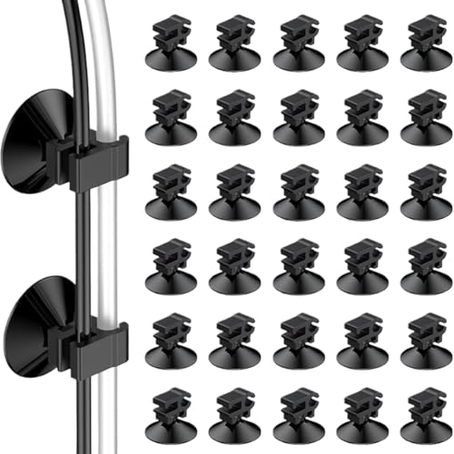 Ventosas para Acuario para Mangueras   30 Piezas Sujetadores De Ventosas para Acuario,Abrazadera para Manguera De Pecera | para Bomba De Aire Cables Manguera Tubo Linea De Aire Tiras LED Decoracion
