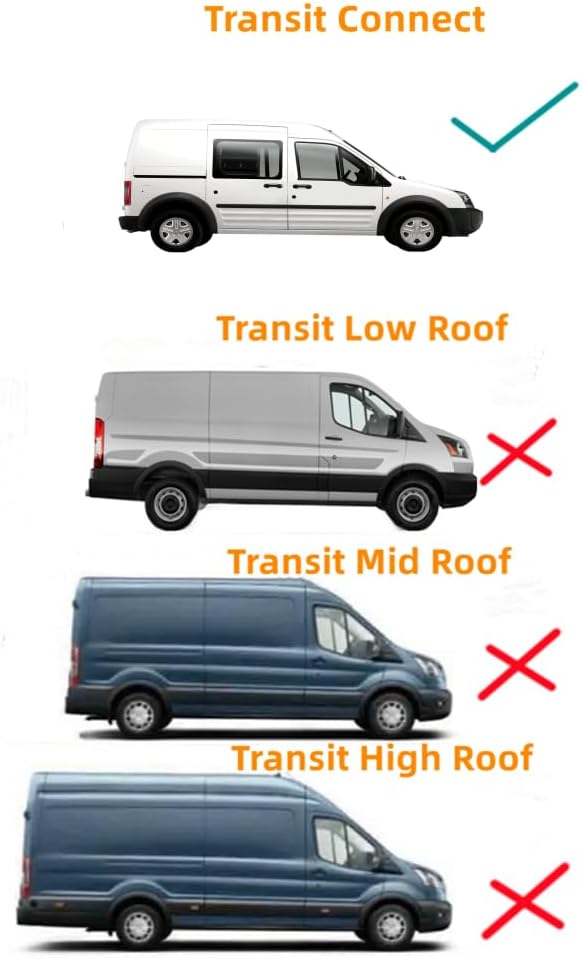 Passenger/Right Side Back Window Glass Privacy Replacement for Ford Transit Connect 2010-2013