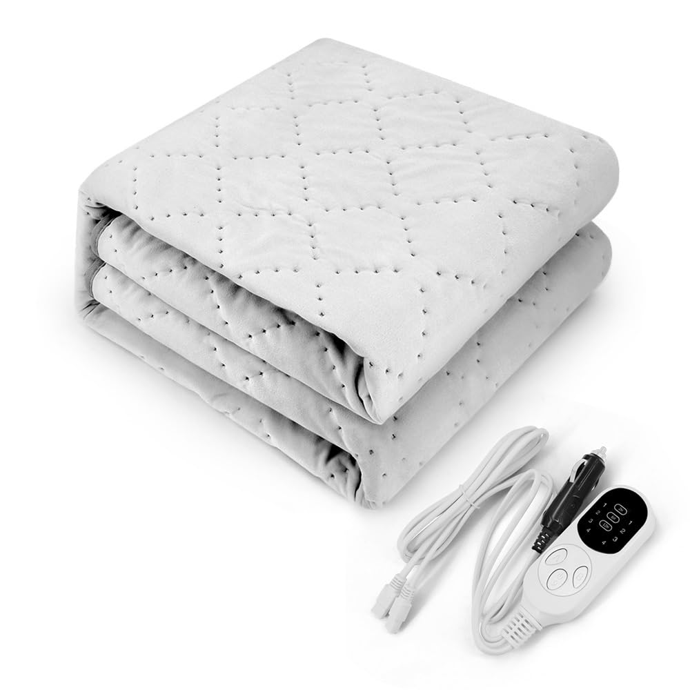 Portable Heated Shawl, 12V Auto Heizdecke 9 Heizstufen Beheizte Reise for Outdoor Reisen Camping Pad 70x180cm/120x150cm/50x150cm(120x150 A)
