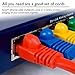 GearIT 50-Pack, Cat5e Ethernet Patch Cable 3 Feet - Snagless RJ45 Computer LAN Network Cord, Black - Compatible with 48 Port Switch POE Rackmount 48port Gigabit