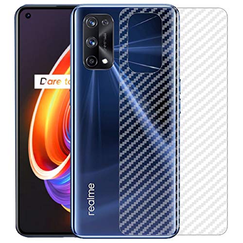 Image of Compatible with Oppo Realme X7 Pro Back Screen Protective Film Carbon Fiber Skin Transparent Screen Guard Sticker