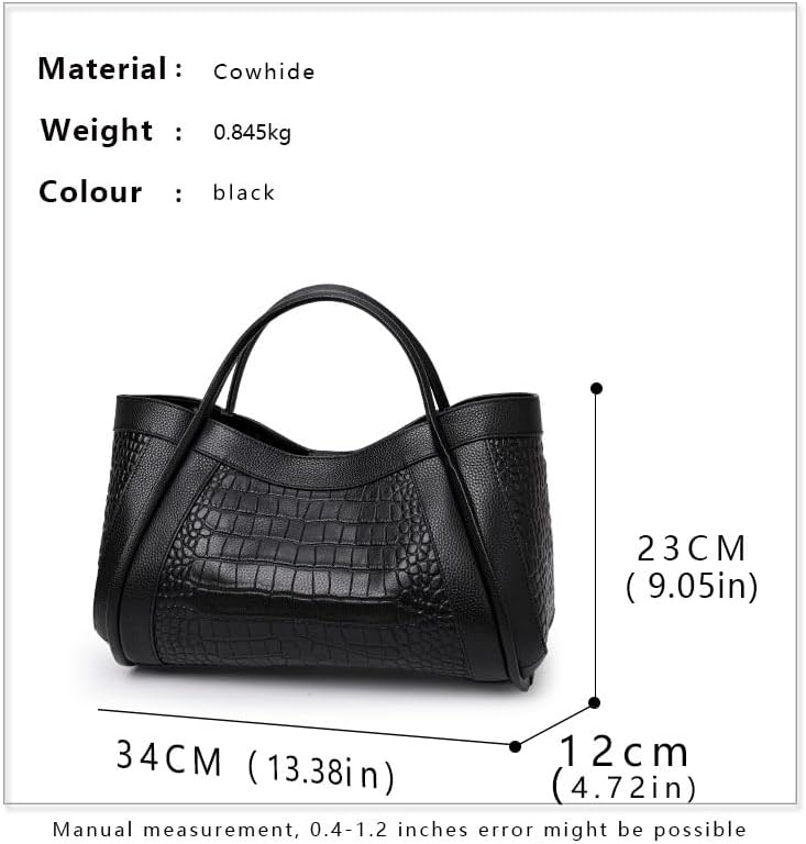 Genuine leather Head First-layer cowhide portable single shoulder women's bag diagonal span large capacity handbag - Image 4