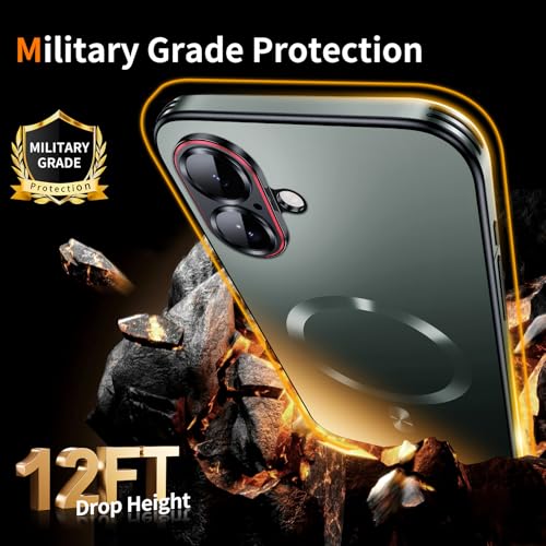 Image of for iPhone 17 Case,Slim Design Compatible with MagSafe,Strong Magnetic Shockproof Military-Grade Protection for Screen & Camera Cover Case for 17,Green
