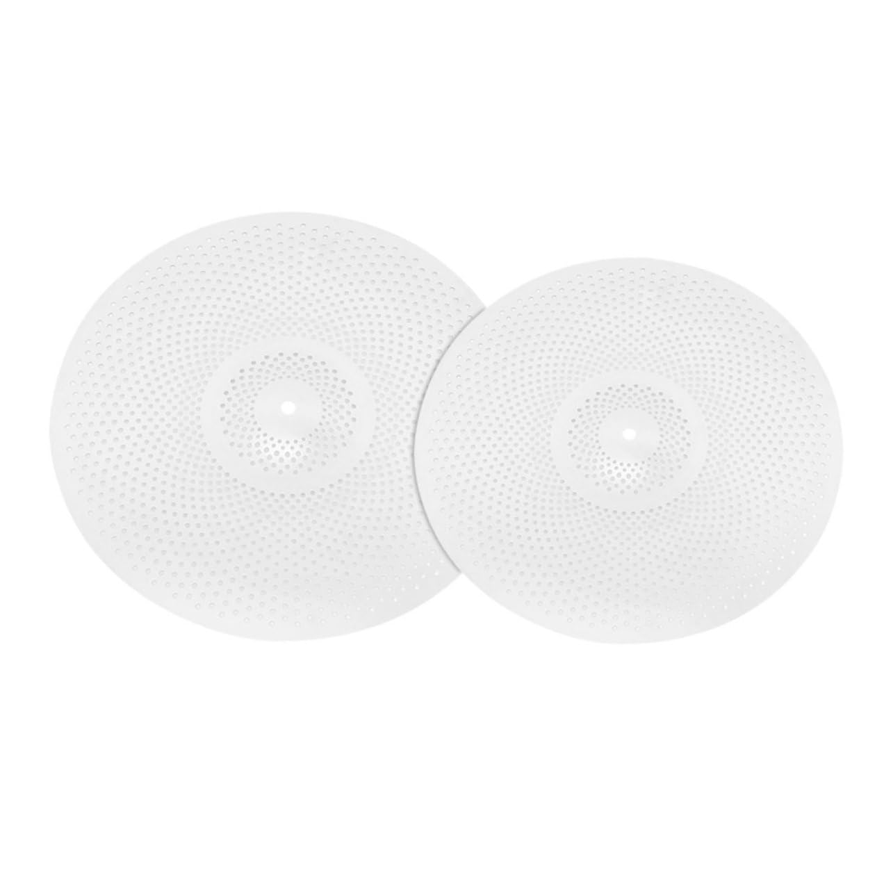 ERINGOGO Piatti per Batteria Silenziosi 2 Pezzi in Lega Leggeri e Facili da Montare Kit Piatti Muto Percussione Argento per Batteria Acustica