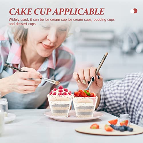 Zerodeko Mini Dessert Cups Met Lepels Clear Appetizer Parfait Mousse Dessert Shooter Cups Golden for Party Wedding… - Afbeelding 7