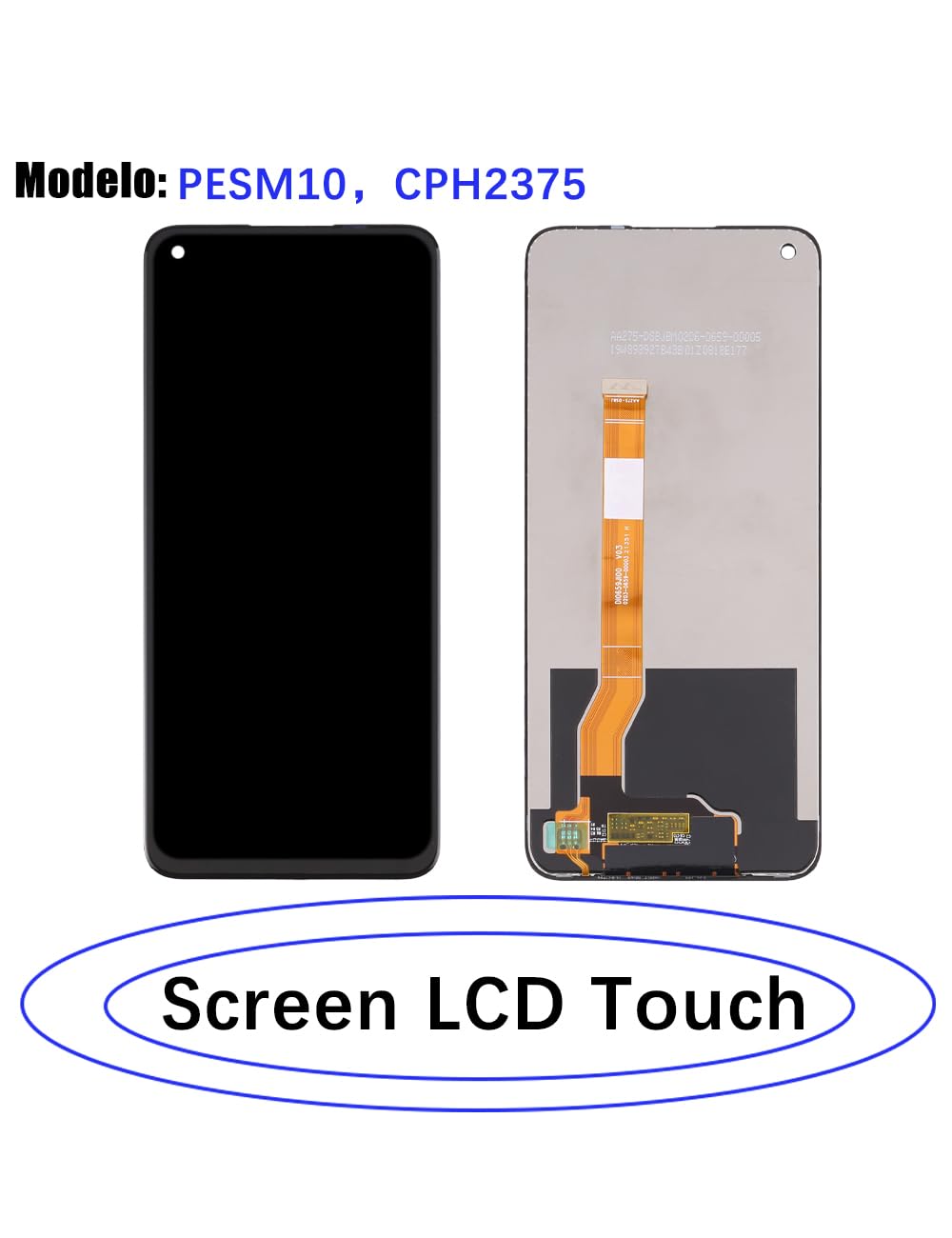 Pantalla de repuesto para pantalla LCD Oppo A36 / A76, PESM10 CPH2375, pantalla táctil, digitalizador, kit de piezas de reparación