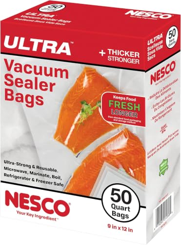 Image of Nesco Heavy Duty Vacuum Sealer Bags- Quart, 50 Count (Pack of 6)