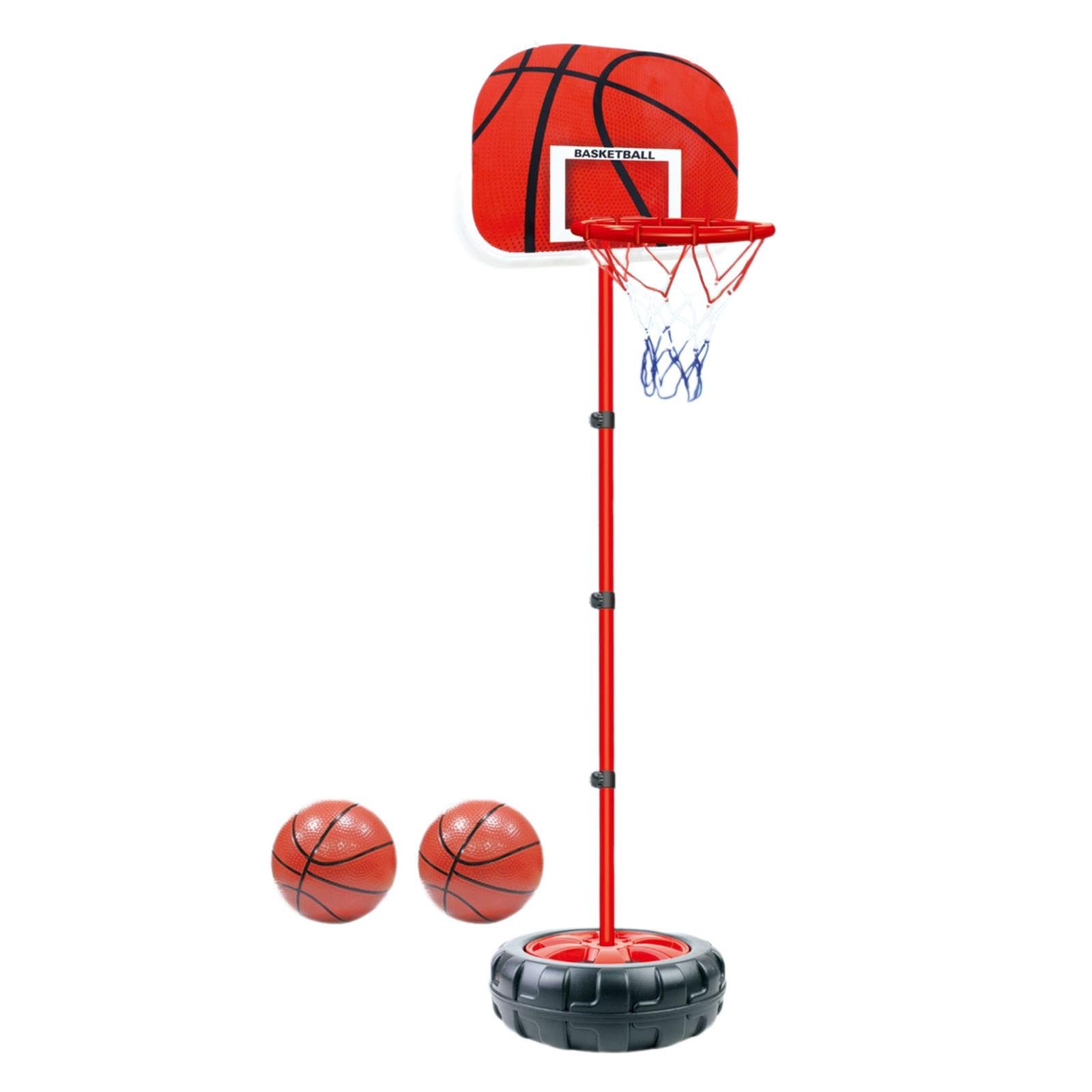 Aro de Baloncesto Infantil Ajustable Juego de Basketball para Niños Soporte Portátil con Bomba Juguete Interactivo Adecuado para Casa Oficina Patio Re