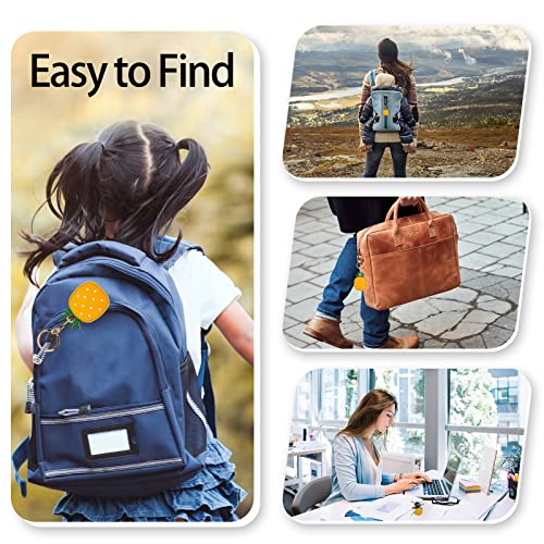 Image of Leather Keychain Case Holder Compatible with Apple AirTag, GPS Airtag Keychain Finder Tracker with Key Ring, Anti-Scratch Protective Air Tag Cover | Leather
