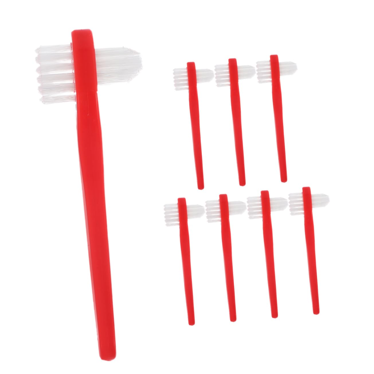 Gogogmee Dual Head Toothbrush Cleaning Brush Set Dentures Brush 2 Headed Toothbrush Portable