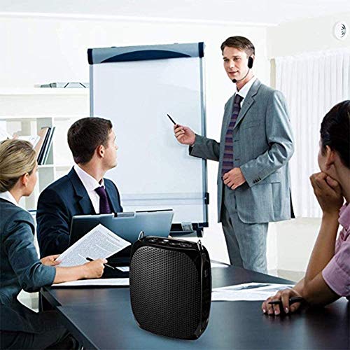 Amplificatore vocale Altoparlante Bluetooth Portatile Microfono Senza Fili Auricolare 1800mAh Sistema PA per Insegnanti Allenatori Formazione Guida Turistica Riunione di Promozione