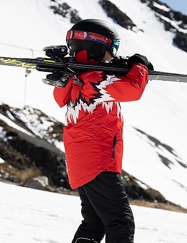 PHIBEE Big Boy's Waterproof Breathable Snowboard Ski Jacket Red/Black 7 - image 4