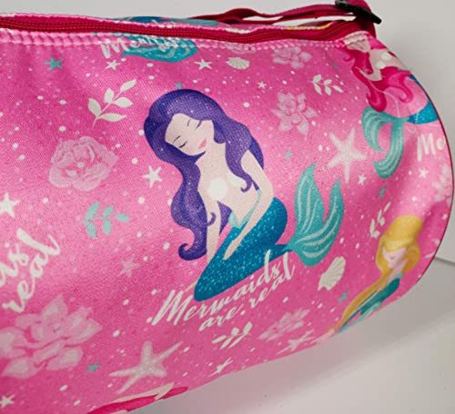 ANNACREATIONS Stylish Mermaid Duffle Sports Dance Gymnastics Sports Gym Bag, Kids Travel Bag for Girls (Style 1) - Image 4