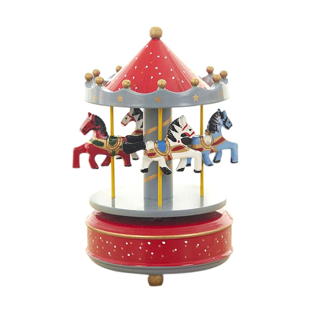 Ochine Carousel Music Box, Gift Wrapped Music Box Carousel Horses, Musical Carousel Horse Collectable Figurine Home Decorative Showpiece Ornament for Kids Adults Birthday Anniversaries
