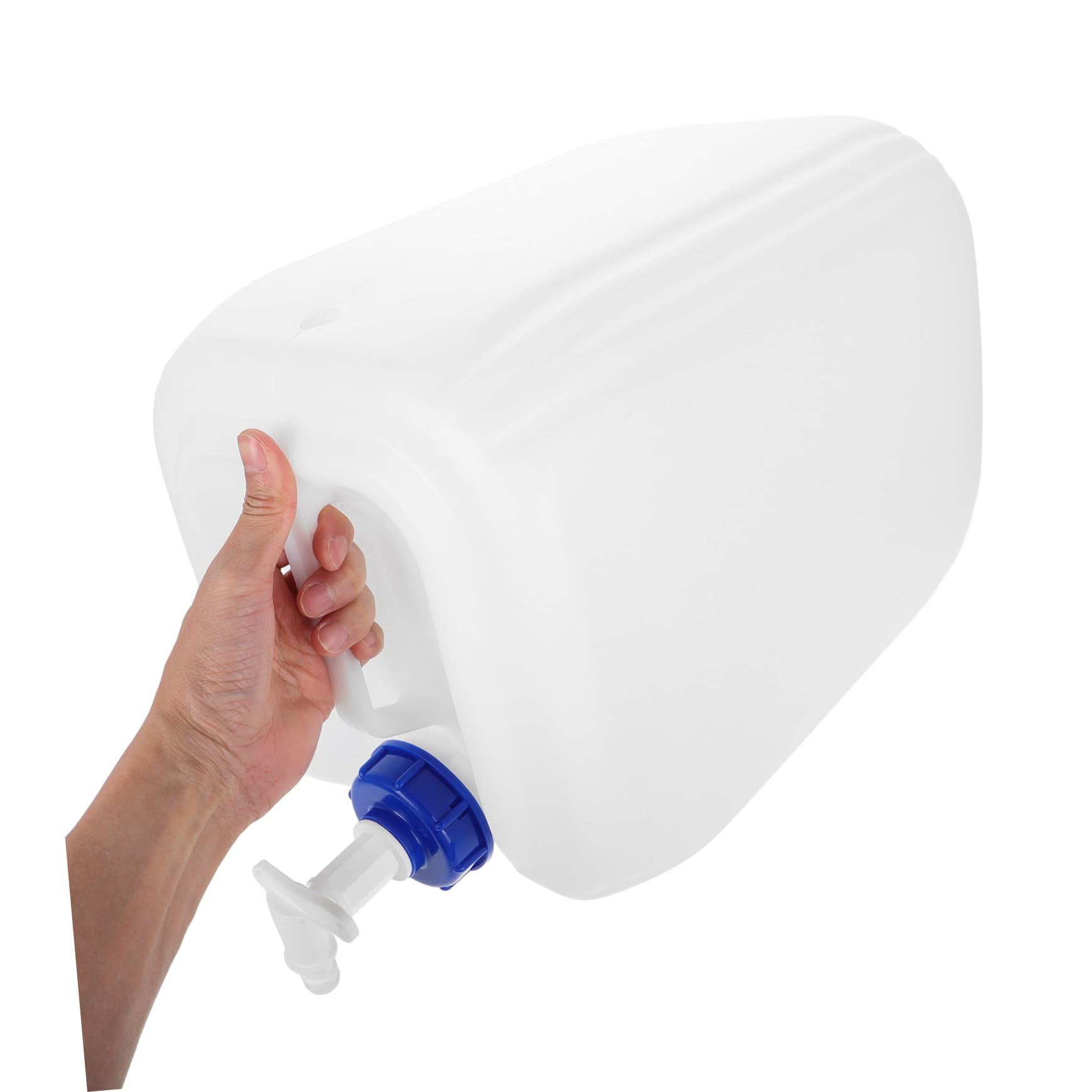 Abaodam Tanica D’Acqua Portatile 20l in Hdpe, con Rubinetto e Anti-Perdita, Contenitore Bianco per Campeggio e Uso in Viaggio | Beccuccio Integrato, Uso in Viaggio E’aperto, Design Multifunzione per Stoccaggio Rapido