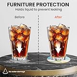 ANATTASOUL Wood Coasters Set of 9 for Drinks Cocktail Drinks Colorful Wooden Cup Mat for Coffee Table Decor, 3.9" Desk Coasters for Home, Apartment, Office, Bar Gifts - Image 5