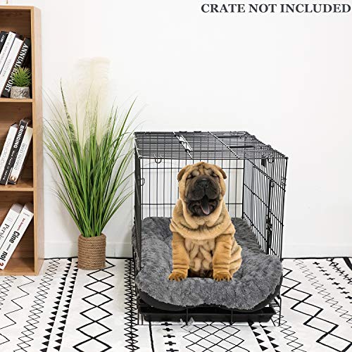 Coohom Deluxe Plush Dog Bed Pet Cushion Crate Mat,Fulffy Comfy Kennel Anti-Slip Washable Pad for Medium Large X-Large… - Image 7