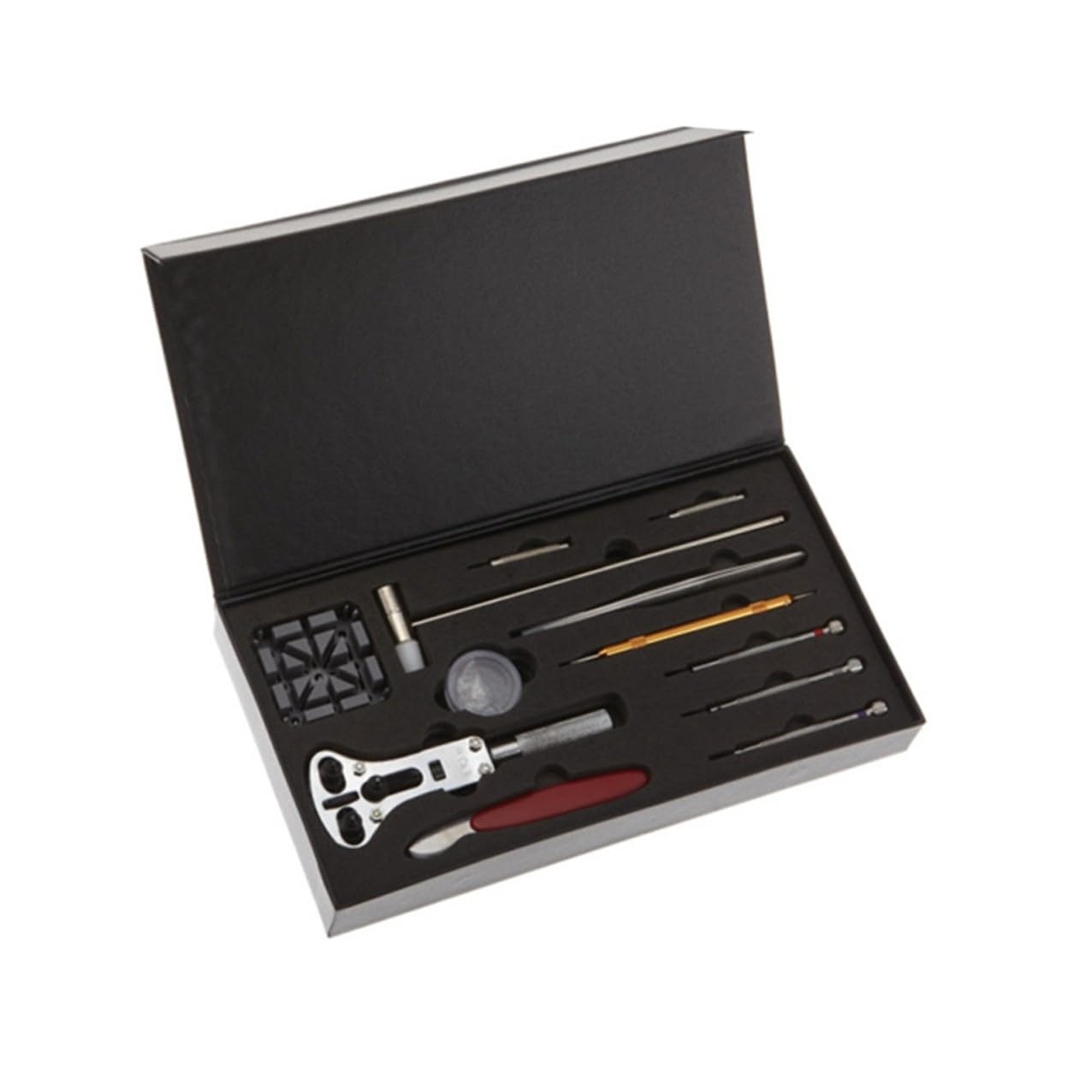 29 Piezas Kit de Reparación de Relojes Profesional con Herramientas para Abrir Caja Ajustar Correa y Barra de Resorte Accesorios para Mantenimiento y Cambio de Batería
